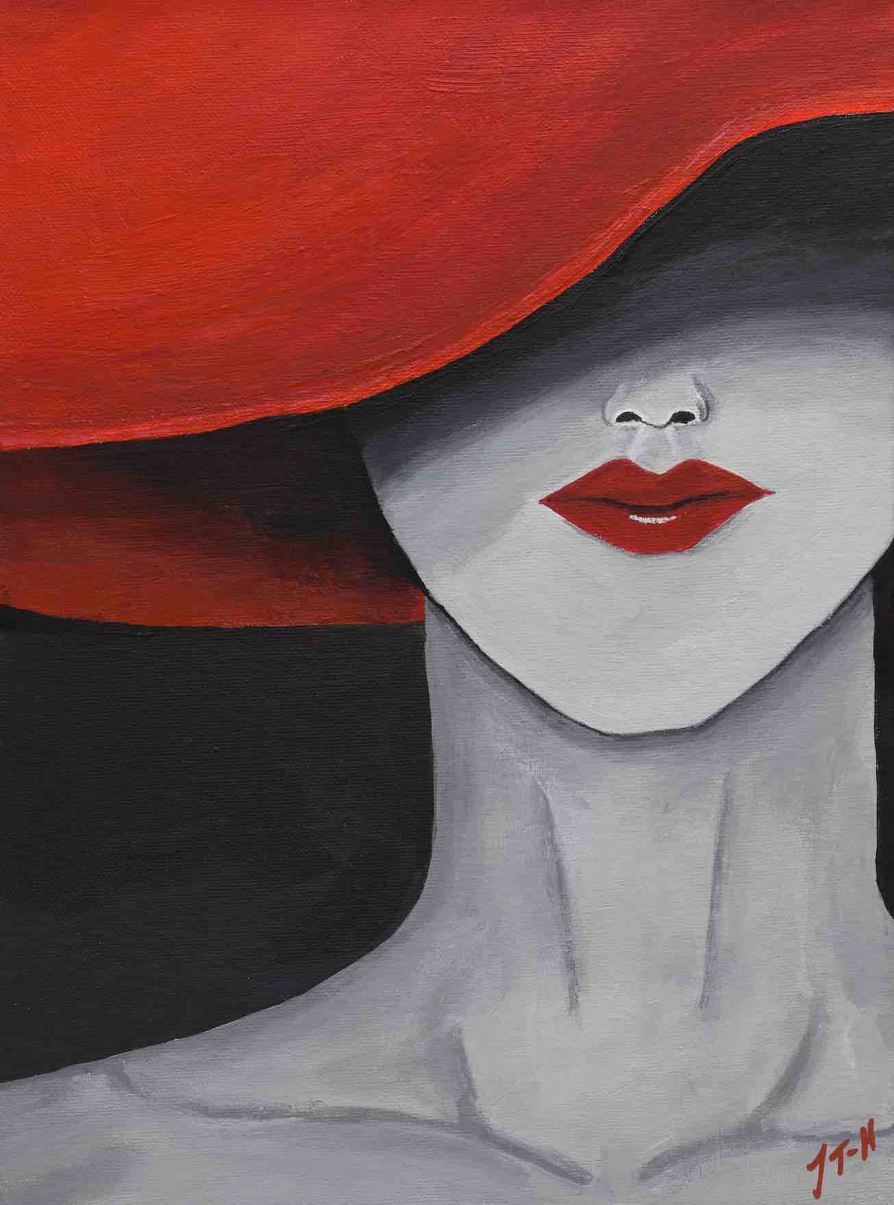 Woman in Red Hat